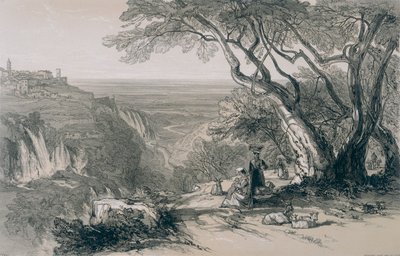 Views in Rome and its environs: Tivoli looking over the Anio by Edward Lear